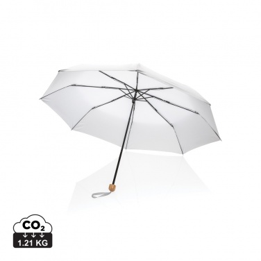Logotrade promotional merchandise image of: 20.5" Impact AWARE™ RPET 190T Pongee bamboo mini umbrella