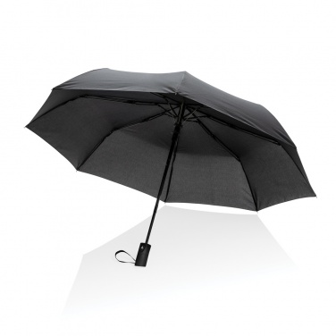 Logo trade promotional giveaways image of: 21" Impact AWARE™ RPET 190T mini auto open umbrella