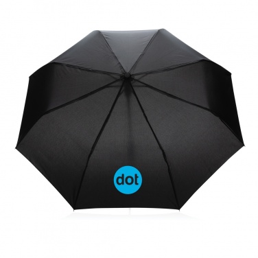 Logo trade promotional giveaways image of: 21" Impact AWARE™ RPET 190T mini auto open umbrella
