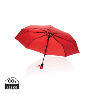 Logo trade promotional giveaways image of: 21" Impact AWARE™ RPET 190T mini auto open umbrella