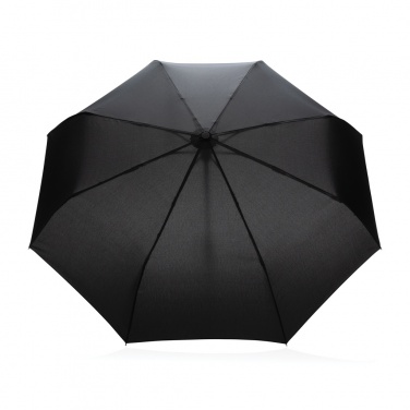 Logo trade corporate gifts picture of: 21" Impact AWARE™ RPET 190T bamboo auto open/close umbrella