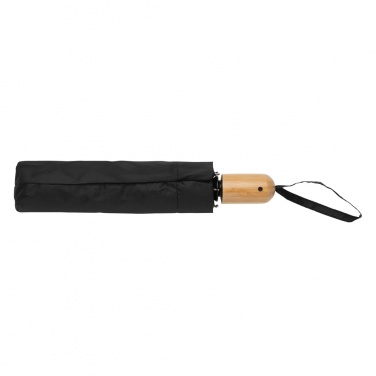 Logotrade promotional gifts photo of: 21" Impact AWARE™ RPET 190T bamboo auto open/close umbrella