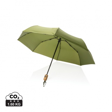 Logotrade promotional giveaways photo of: 21" Impact AWARE™ RPET 190T bamboo auto open/close umbrella