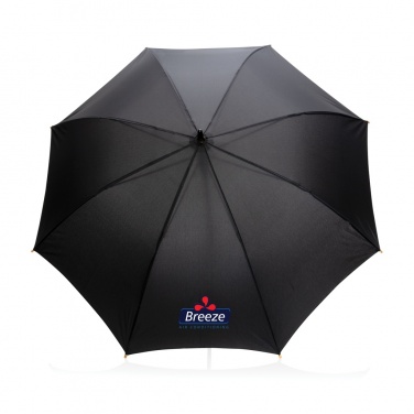 Logotrade business gifts photo of: 23" Impact AWARE™ RPET 190T auto open bamboo umbrella