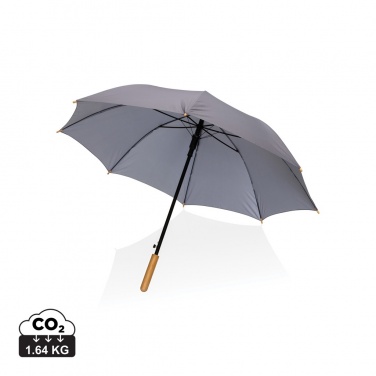 Logotrade promotional gift image of: 23" Impact AWARE™ RPET 190T auto open bamboo umbrella
