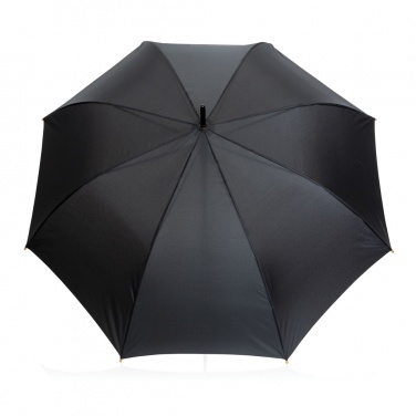 Logo trade promotional giveaways picture of: 27" Impact AWARE™ RPET 190T auto open bamboo umbrella