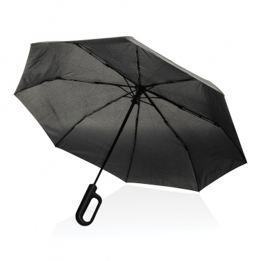 Logotrade corporate gift image of: Yara 21" AWARE™ RPET solid colour umbrella with carabiner
