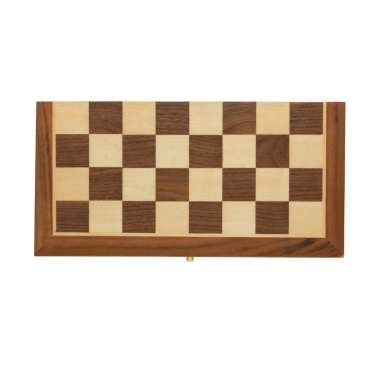 Logo trade promotional giveaway photo of: Luxury wooden foldable chess set