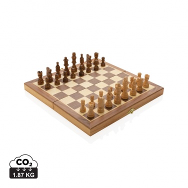 Logo trade promotional item photo of: Luxury wooden foldable chess set