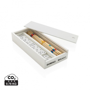 Logo trade corporate gifts picture of: Deluxe mikado/domino in wooden box