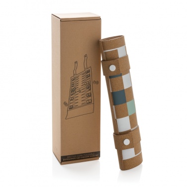 Logotrade corporate gift picture of: Britton cork foldable backgammon and checkers game set