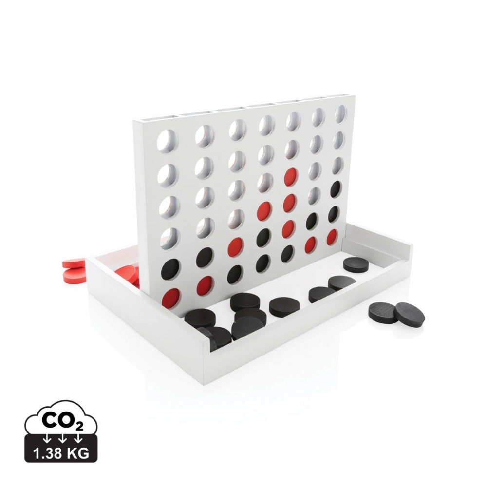 Logo trade promotional gifts image of: Connect four wooden game