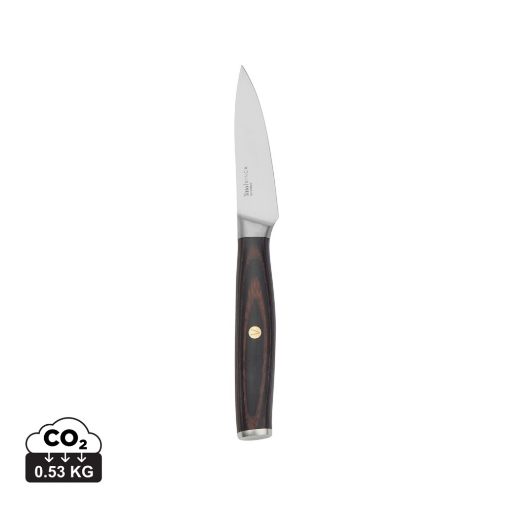 Logo trade corporate gifts picture of: VINGA Tara RCS recycled steel paring knife