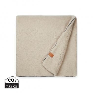 Logo trade promotional giveaways image of: VINGA Maine GRS recycled double pile blanket