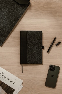 Logo trade promotional merchandise photo of: VINGA Albon GRS recycled felt notebook