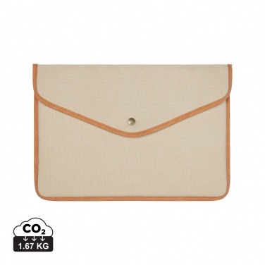 Logo trade promotional giveaway photo of: VINGA Bosler GRS recycled canvas 14" laptop sleeve