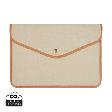 Logo trade promotional giveaways picture of: VINGA Bosler GRS recycled canvas 16" laptop sleeve