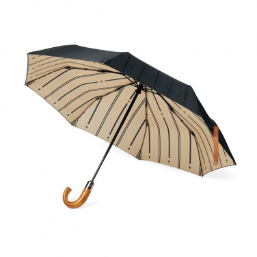 Logo trade promotional gifts image of: VINGA Bosler AWARE™ recycled pet 21" foldable umbrella