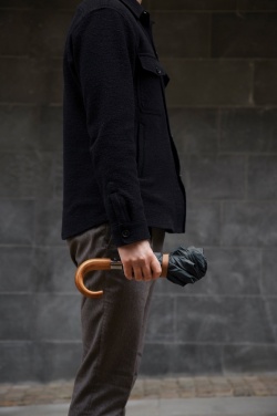 Logo trade promotional merchandise picture of: VINGA Bosler AWARE™ recycled pet 21" foldable umbrella