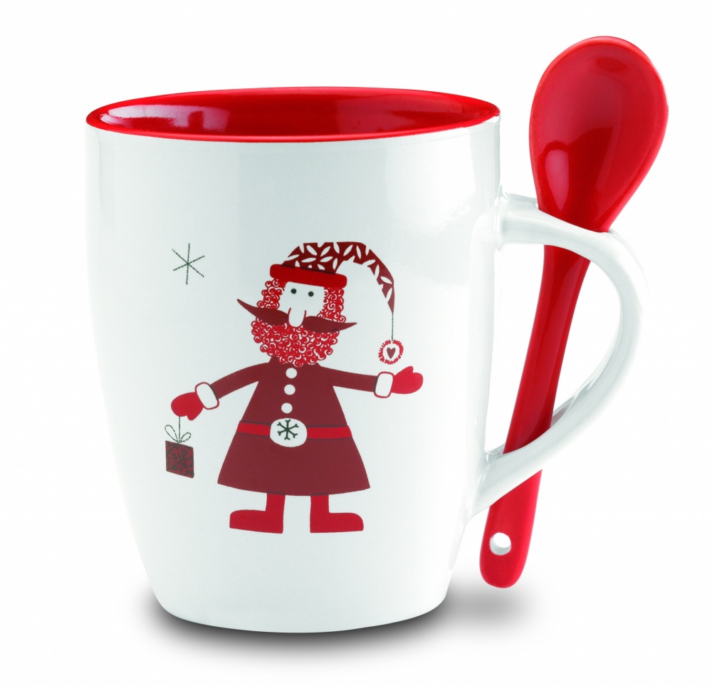 Logo trade promotional products image of: Mug with spoon 250ml