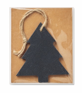 Logotrade promotional item image of: Slate xmas hanger tree