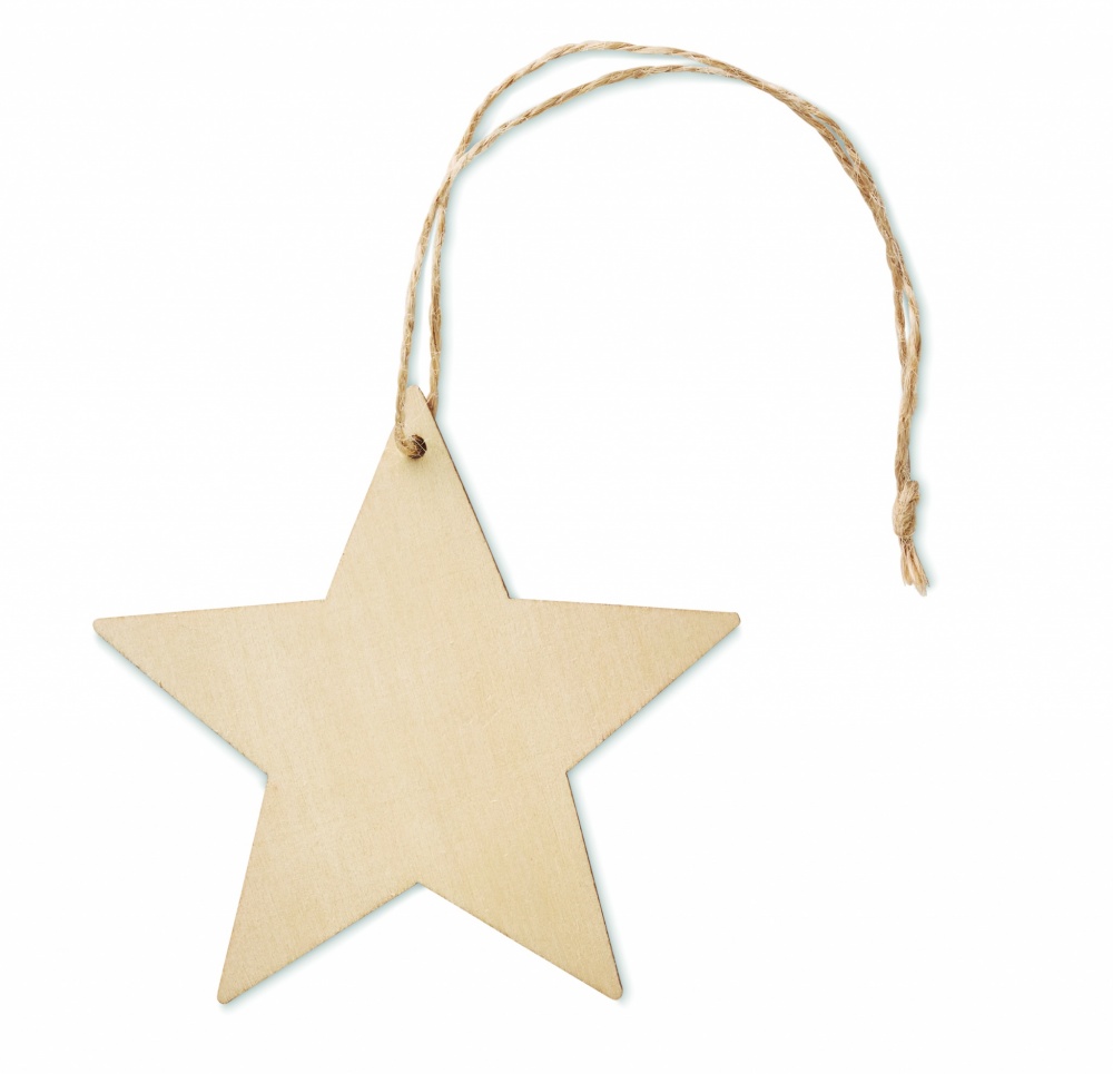 Logotrade advertising product picture of: Wooden star shaped hanger