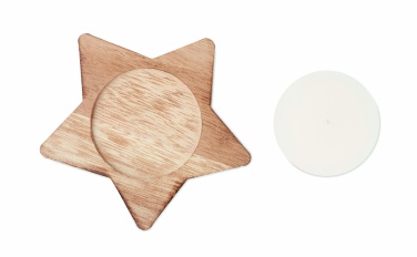 Logotrade business gift image of: Candle on star wooden base