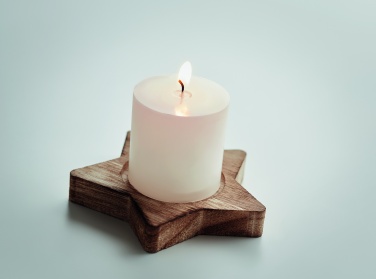 Logotrade promotional products photo of: Candle on star wooden base