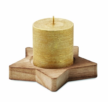 Logotrade promotional giveaway image of: Candle on star wooden base