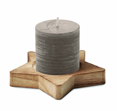 Logotrade promotional giveaway picture of: Candle on star wooden base