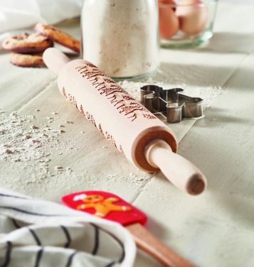Logo trade promotional merchandise photo of: Christmas pastry wooden rolling