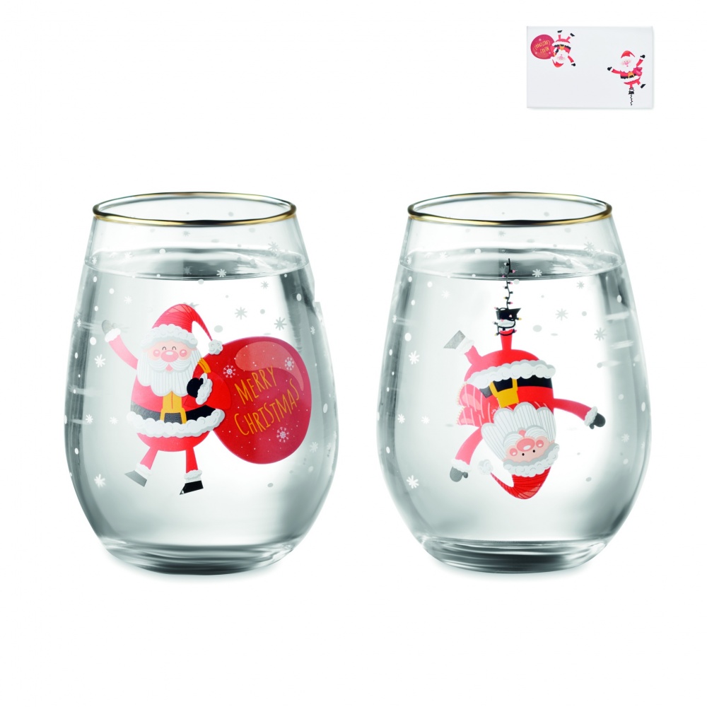 Logotrade corporate gift image of: Set of 2 Christmas glasses