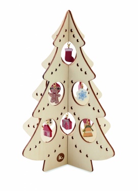 Logotrade promotional gift image of: Wooden Xmas tree decoration