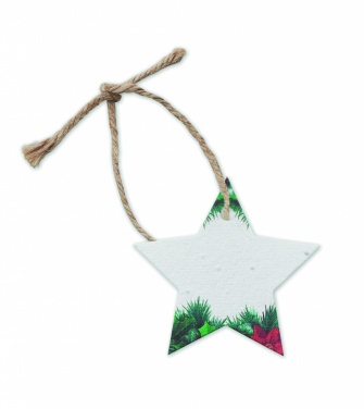 Logo trade promotional giveaway photo of: Seed paper Xmas ornament