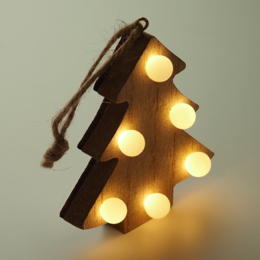 Logo trade promotional merchandise picture of: Wooden weed tree with lights