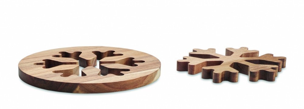 Logotrade promotional giveaways photo of: Acacia wooden pot holders set