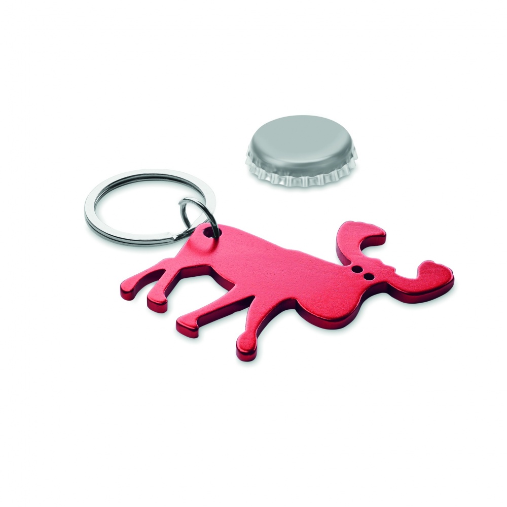 Logo trade promotional gifts image of: Recycled aluminium key ring Pori