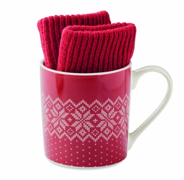 Logotrade promotional merchandise image of: Winter gift mug and gloves set