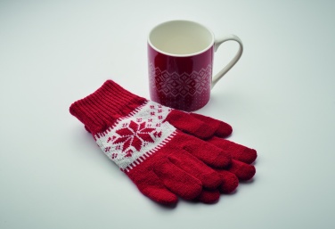 Logo trade promotional gifts picture of: Winter gift mug and gloves set