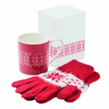 Logotrade promotional product image of: Winter gift mug and gloves set