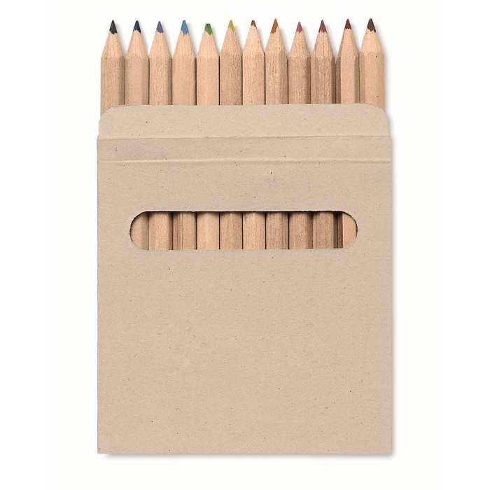 Logo trade corporate gift photo of: 12 coloured pencils set