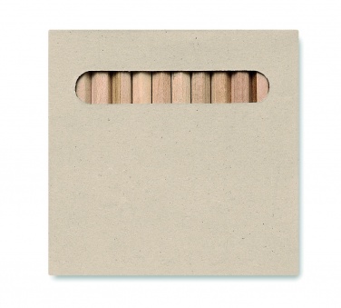 Logo trade promotional giveaway photo of: 12 coloured pencils set