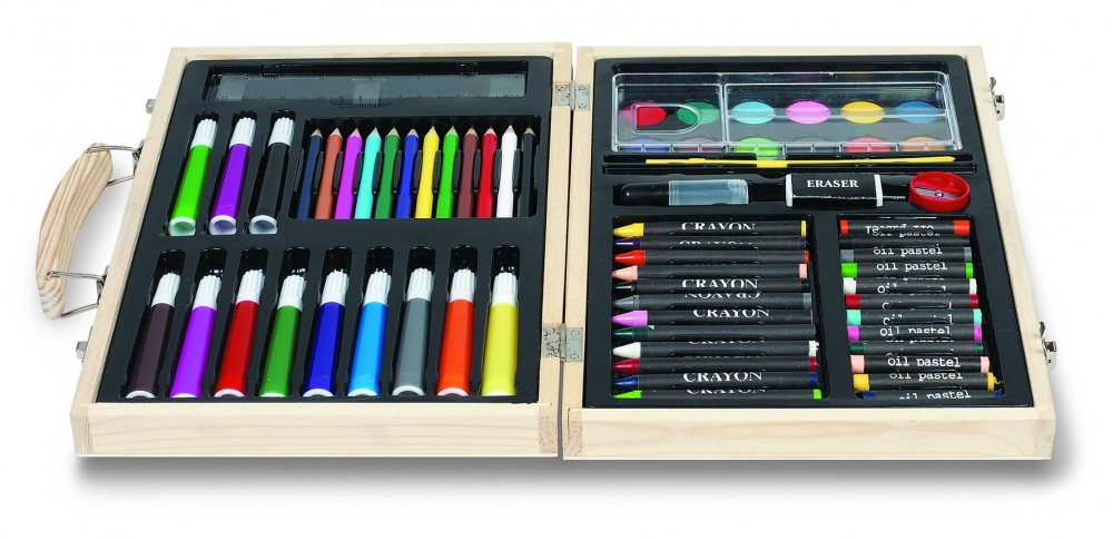 Logotrade promotional gift picture of: Artist's set in wooden box