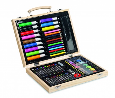 Logotrade advertising product image of: Artist's set in wooden box