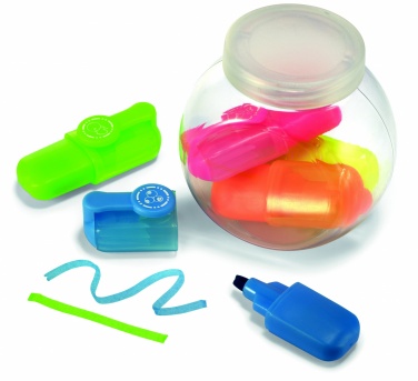 Logo trade promotional giveaways picture of: 5 highlighters in container