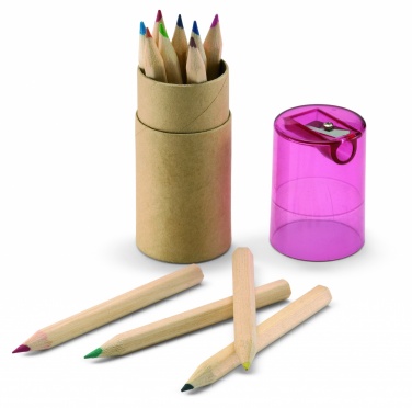 Logotrade promotional product picture of: 12 coloured pencils