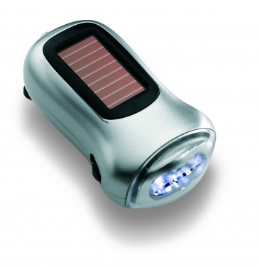 Logo trade promotional giveaways image of: Dual powered dynamo torch