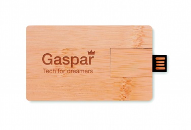 Logo trade promotional products image of: 16GB bamboo casing USB