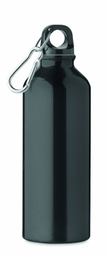 Logo trade promotional items picture of: 500 ml single-walled water bottle made of recycled aluminum with a carabiner