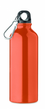 Logo trade promotional items picture of: 500 ml single-walled water bottle made of recycled aluminum with a carabiner